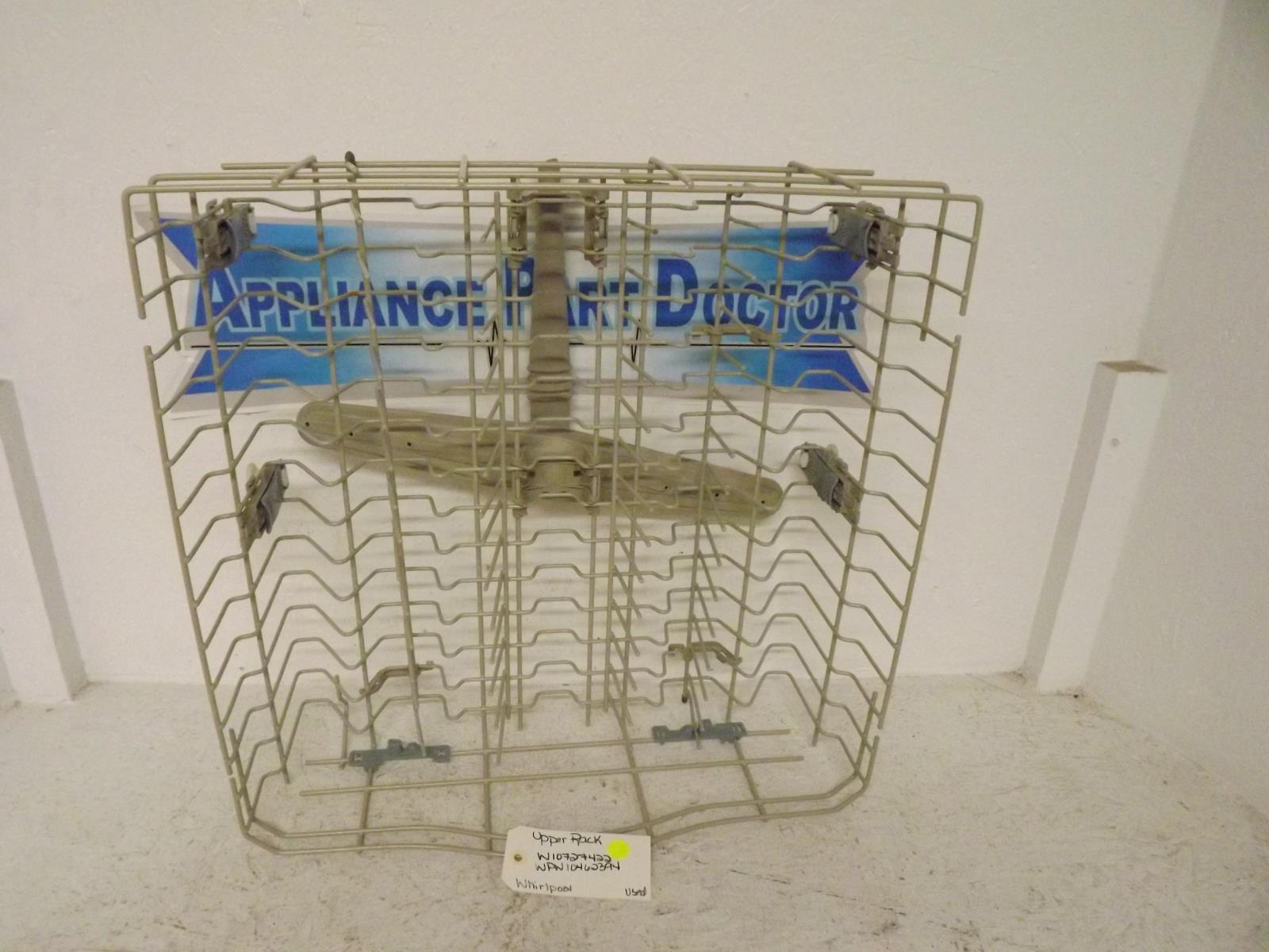 Whirlpool Dishwasher W10727422 WPW10462394 Upper Rack Used Whirlpool Dishwasher W10727422 WPW10462394 Upper Rack Used
